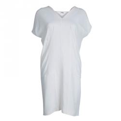 Miu Miu White V-Neck Oversized Dress S