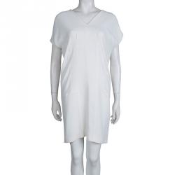 Miu Miu White V-Neck Oversized Dress S
