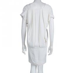 Miu Miu White V-Neck Oversized Dress S