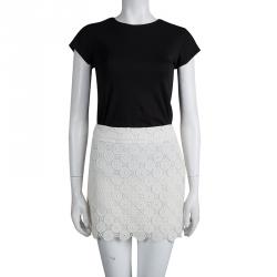 Miu Miu Cream Lace Mini Skirt S