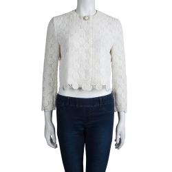 Miu Miu Cream Lace Cropped Jacket M