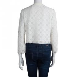 Miu Miu Cream Lace Cropped Jacket M