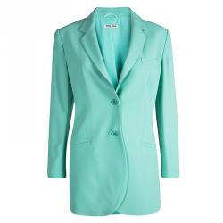 Miu Miu Turquoise Notched Collar Blazer M
