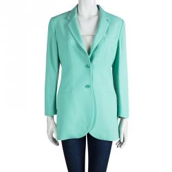 Miu Miu Turquoise Notched Collar Blazer M