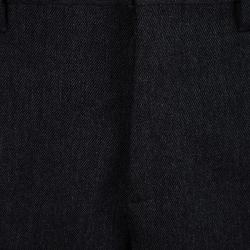 Pre Owned Miu Miu Grey Wool Three Quarter Trousers M