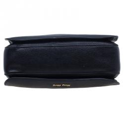 Pre Owned حقيبة يد توت ميو ميو مادراس إكسيكيوتف جلد سوداء