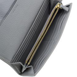 Pre Owned Miu Miu Grey Leather Continental Wallet