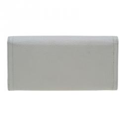 Pre Owned Miu Miu Grey Leather Continental Wallet