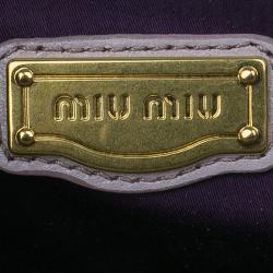 Pre Owned Miu Miu Nube Matelasse Lux Leather Bauletto Shoulder Bag