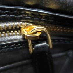 Pre Owned حقيبة كلتش ميو ميو بإطار ترتر سوداء