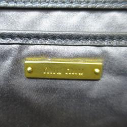 Pre Owned حقيبة كلتش ميو ميو بإطار ترتر سوداء