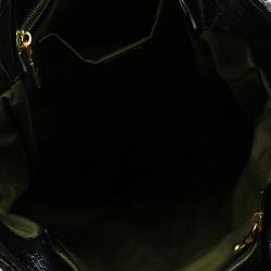 Pre Owned Miu Miu Black Matelasse Patent Vinyl North/South Tote