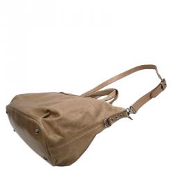 مملوكة مسبقًا Miu Miu Beige Vitello Shine Leather Tote