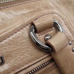 مملوكة مسبقًا Miu Miu Beige Vitello Shine Leather Tote