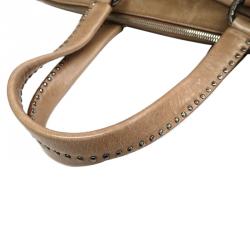 مملوكة مسبقًا Miu Miu Beige Vitello Shine Leather Tote