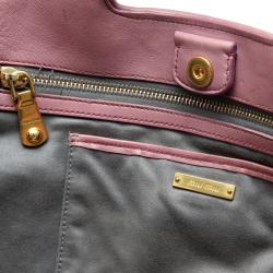 Pre Owned Miu Miu Purple Matelasse Leather Shopping Tote