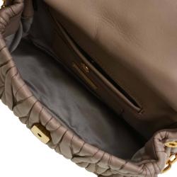 Miu Miu Beige Matelasse Leather Frame Shoulder Bag
