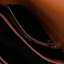 Pre Owned حقيبة كروس ميو ميو مادراس جلد برتقالي