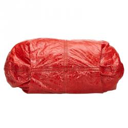 Miu Miu Red Vitello Lux Leather Frame Top Handle Bag