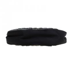 Miu Miu Black Satin Frame Handbag