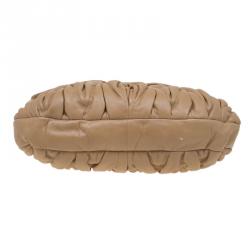 Miu Miu Brown Matelasse Leather Hobo
