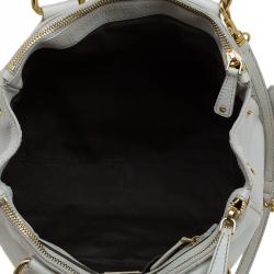 Pre Owned حقيبة يد ميو ميو سحاب مزدوج جلد بيج