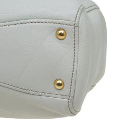 Pre Owned حقيبة يد ميو ميو سحاب مزدوج جلد بيج