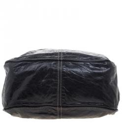 Miu Miu Black Vitello Lux Leather Frame Top Handle Bag