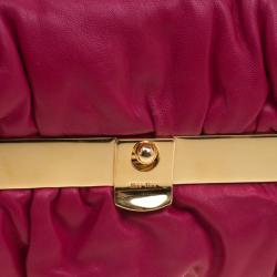 Miu Miu Pink Soft Leather Clutch