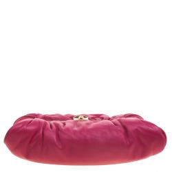 Miu Miu Pink Soft Leather Clutch