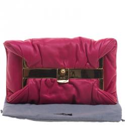 Miu Miu Pink Soft Leather Clutch