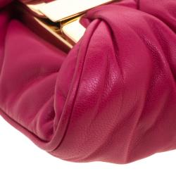 Miu Miu Pink Soft Leather Clutch