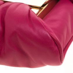 Miu Miu Pink Soft Leather Clutch