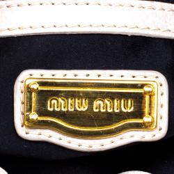 Pre Owned حقيبة ميو ميو جلد باتشوورك متعددة الألوان