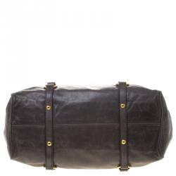 مملوكة مسبقًا Miu Miu Grey Leather Bow Tote