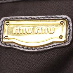 مملوكة مسبقًا Miu Miu Grey Leather Bow Tote