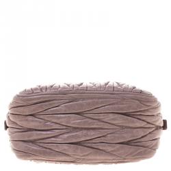 مملوكة مسبقًا Miu Miu Lilac Matelasse Nappa Leather Mini Zipper Shoulder Bag