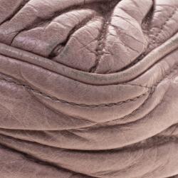 مملوكة مسبقًا Miu Miu Lilac Matelasse Nappa Leather Mini Zipper Shoulder Bag