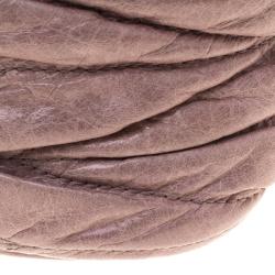 مملوكة مسبقًا Miu Miu Lilac Matelasse Nappa Leather Mini Zipper Shoulder Bag