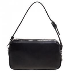 Miu Miu Black Leather Mini Studded Pouch