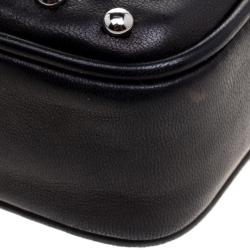 Miu Miu Black Leather Mini Studded Pouch