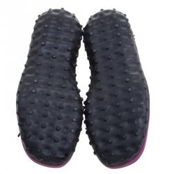 Pre Owned حذاء رياضي ميو ميو استرو ساتان مزخرف أزرق مقاس 38