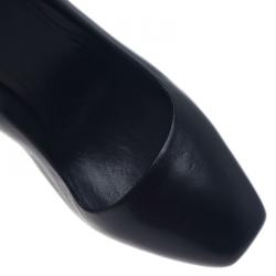 Miu Miu Black Leather Platform Pumps Size 38