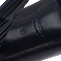 Miu Miu Black Leather Platform Pumps Size 38