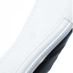 مملوكة مسبقًا Miu Miu Black Embellished Leather Pointed Toe Slip On Sneakers Size 38.5