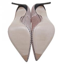 Miu Miu Pale Pink Mesh Pointed Toe Pumps Size 39