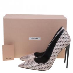 Miu Miu Pale Pink Mesh Pointed Toe Pumps Size 39