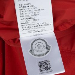 Moncler Red Knit  Floral Applique Sleeve Detail Top M