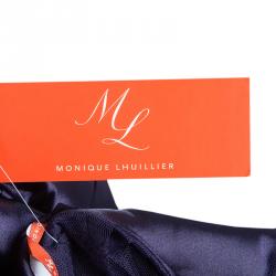 Pre Owned فستان سهرة أم إل مونيك لولييه تول بنفسجي بالترتر بلا أكمام M