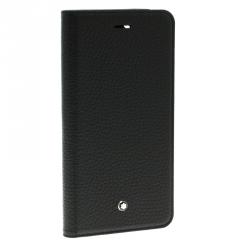 Pre Owned Montblanc Black Leather Meisterstuck iPhone 6S Plus Flipside Case